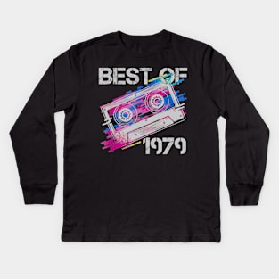 41th Birthday Gift 1979 Vintage casette best of 41 Years Kids Long Sleeve T-Shirt